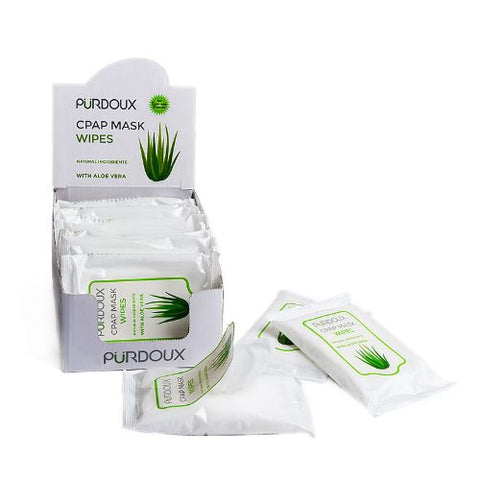 Toallitas con Aloe Vera para Viaje(sin alcohol, sin látex, ni disolventes, sin perfume) Limpieza mascarillas cpap