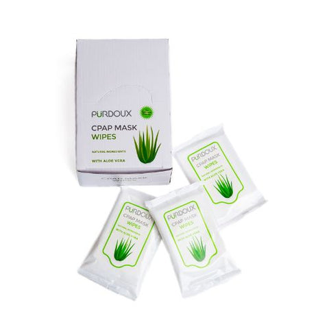 Toallitas con Aloe Vera para Viaje(sin alcohol, sin látex, ni disolventes, sin perfume) Limpieza mascarillas cpap