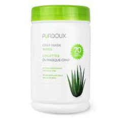 Toallitas con Aloe Vera (sin alcohol, sin látex, ni disolventes, sin perfume) Limpieza mascarillas cpap